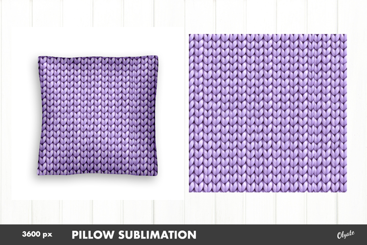 Pillow Faux Yarn Sublimation PNG, Crochet Pillow PNG