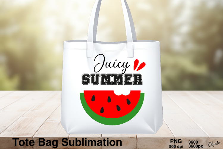 Tote Bag Summer Sublimation. Summer Fruits PNG