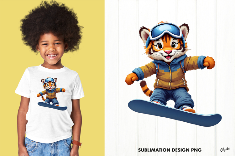 Winter Sport Sublimation, Snowboarding T-Shirt Sublimation P