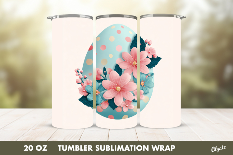 Easter Egg Tumbler Sublimation, 20 OZ Tumbler Wrap PNG