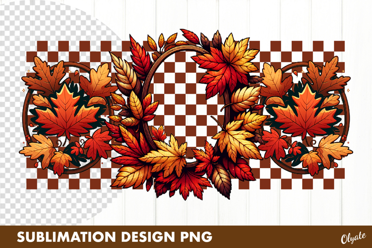 Fall Chess Clipart, Autumn Frame Sublimation. Tshirt PNG