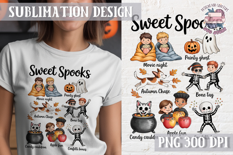 Cute Halloween Clipart PNG Sublimation Cozy Ideas Tshirt