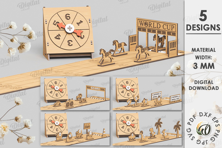 Kids Racing game Bundle Laser Cut. Kids game SVG