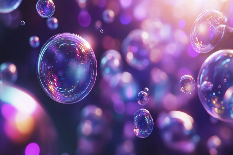 Iridescent Bubbles Background Wallpaper