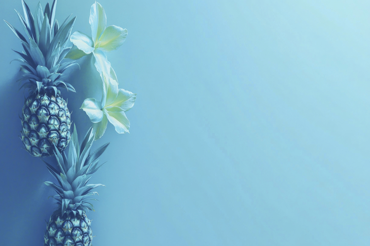 Blue Pineapples Background Wallpaper
