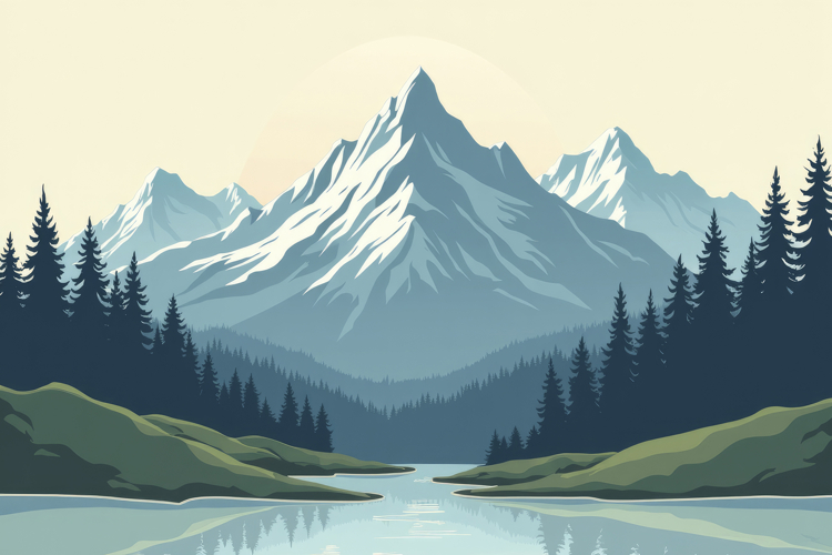 Snowcapped Mountains Background Wallpaper