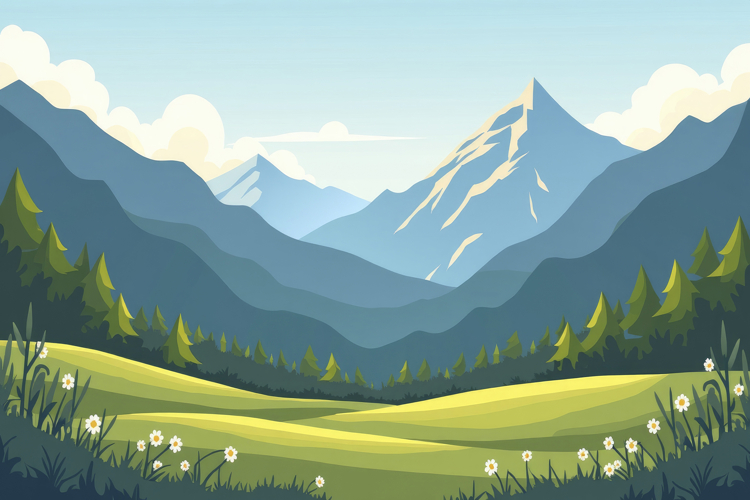 Mountains Landscape Background Wallpaper