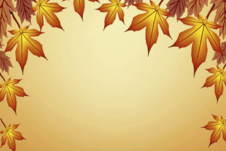 Autumn Leaves Border Background