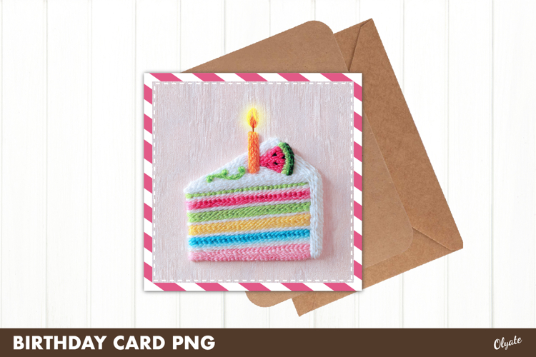 Happy Birthday Card PNG, Greeting Card Printable