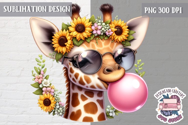 Cute Animal Easter Flowers Sublimation Design PNG Spring