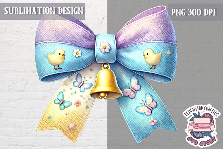 Easter Bow Coquette PNG Holidays Spring Cute Animals Peep