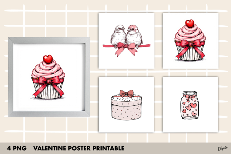 Valentines Day Wall Art PNG, Love Printable PNG