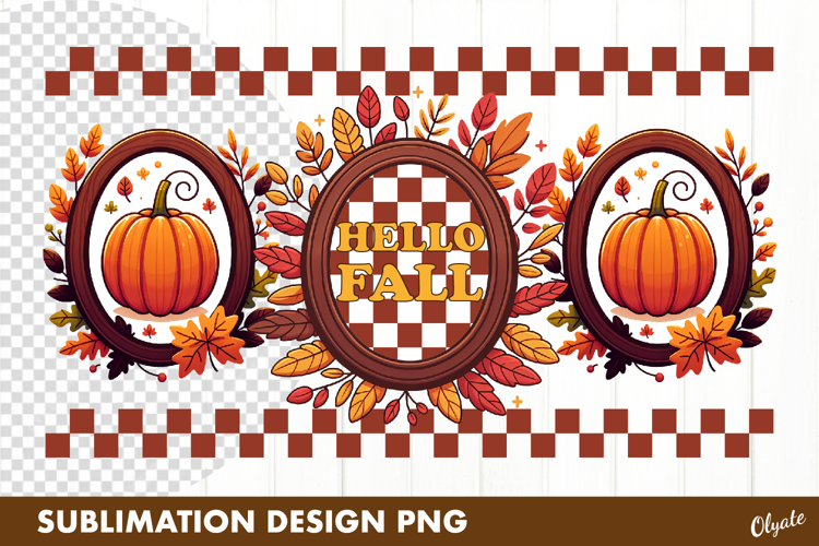 Fall Chess Clipart, Autumn Frame Sublimation. Tshirt PNG