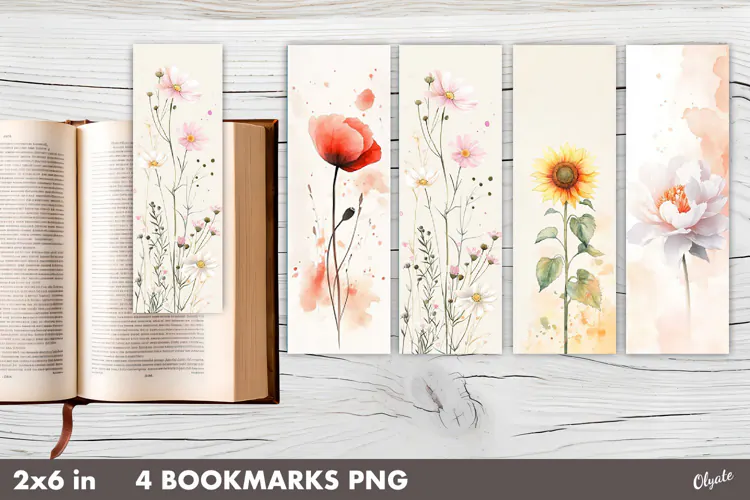 Vintage Botanical Bookmarks, Printable Bookmarks