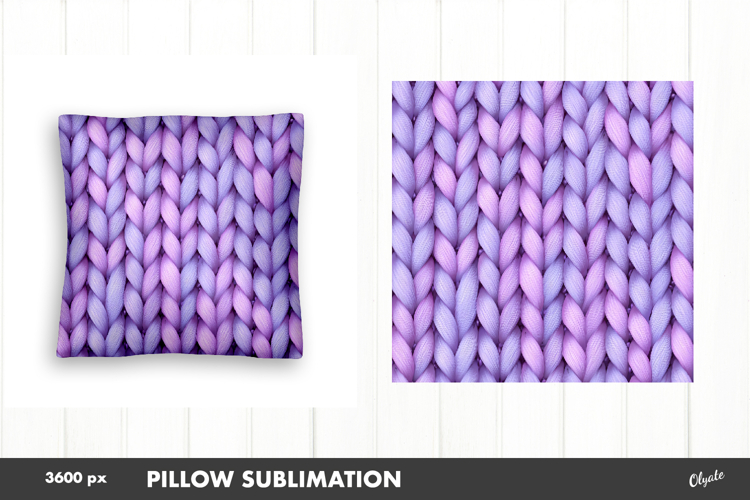 Pillow Faux Yarn Sublimation PNG, Crochet Pillow PNG