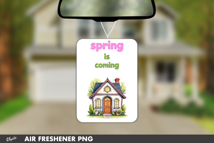 Spring Air Freshener Sublimation, Garden Car Fresh PNG