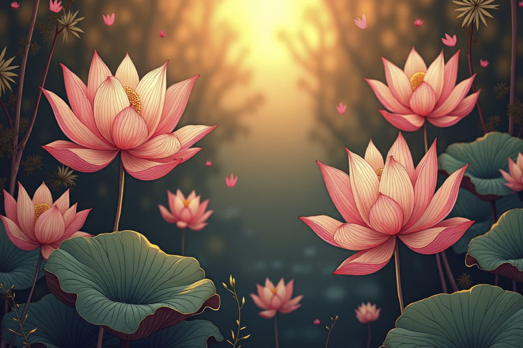 Lotus Flower Clipart Image 8