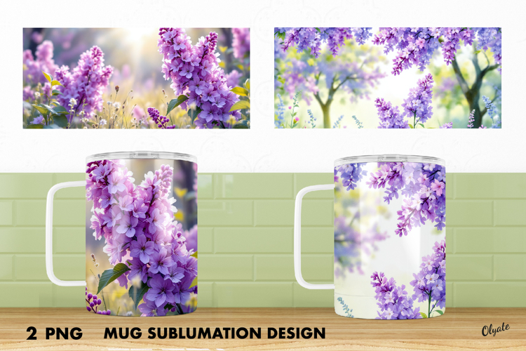 Mug Spring Wrap PNG, Spring Forest Sublimation