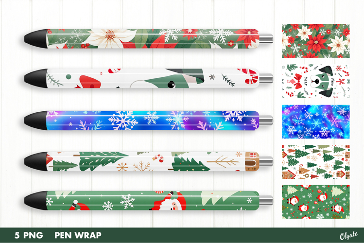 Christmas Pen Wraps. Sublimation Pen Wrap PNG