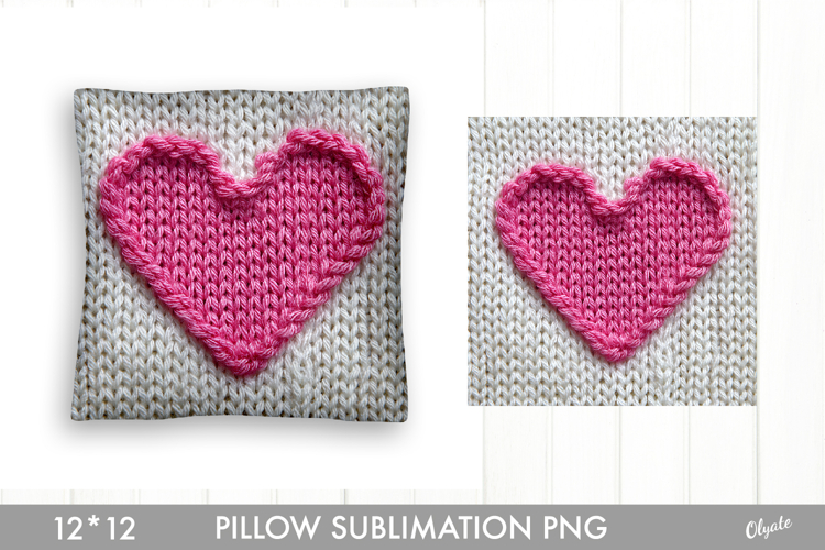 Knitting Pink Pillow Sublimation PNG