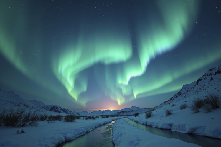 Northern Lights Background Wallpaper
