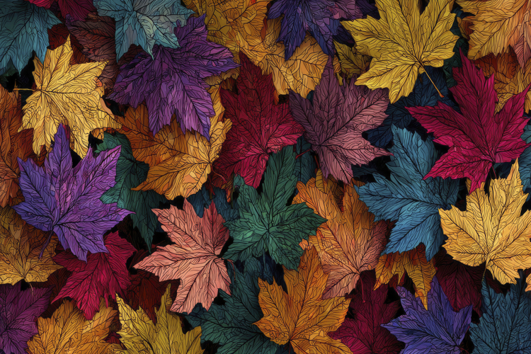 Multicolored Leaves Background