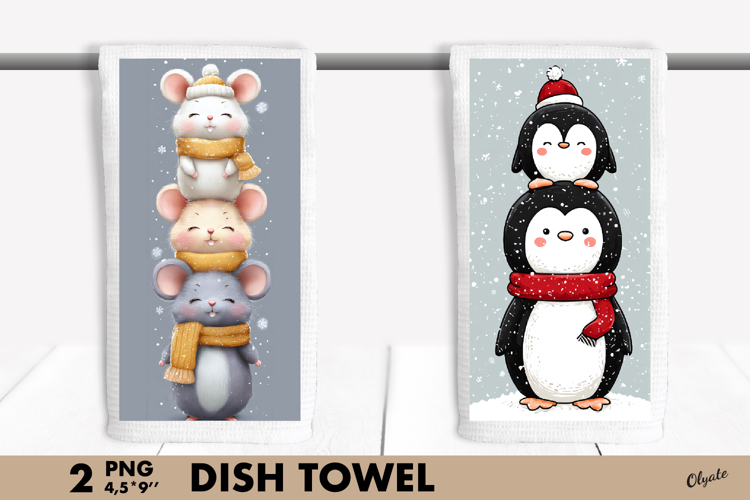 Funny Christmas PNG, Winter, Christmas Dish Towel PNG