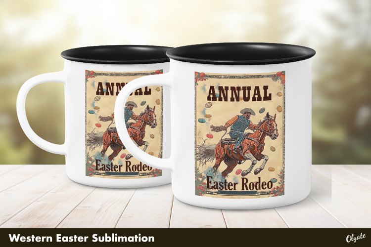 Easter Western Sublimation, Retro Easter PNG
