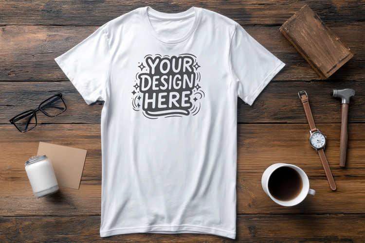 White Tshirt Mockup Image 17