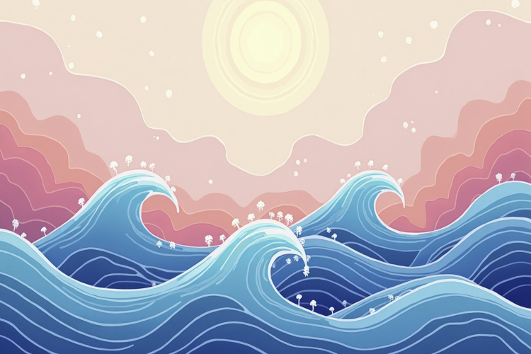 Ocean Waves Background Wallpaper