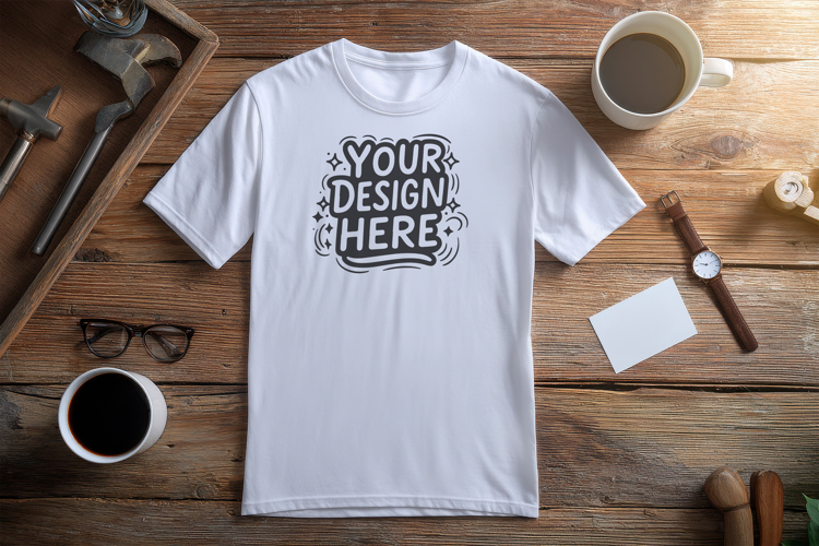 White Tshirt Mockup Image 14