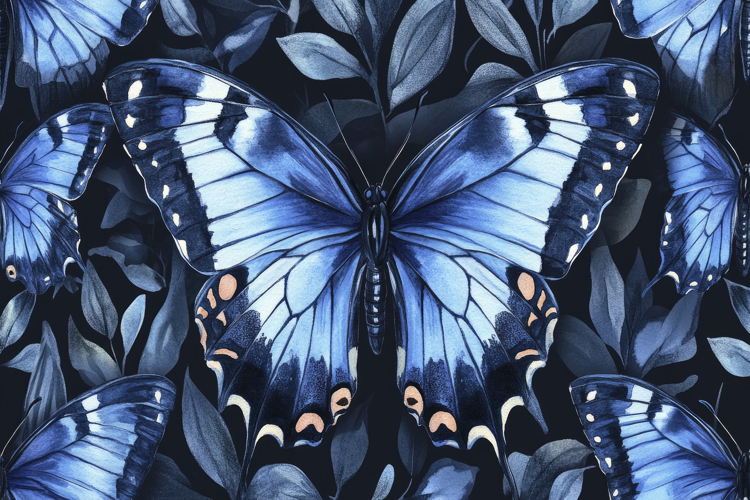 Blue Butterfly Clipart Image 2