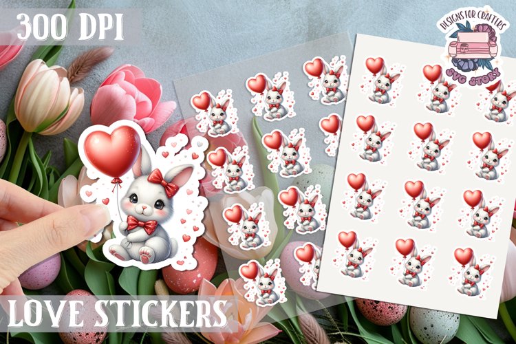 Love sticker Sheet Valentine Day Lovers Funny Animals PNG