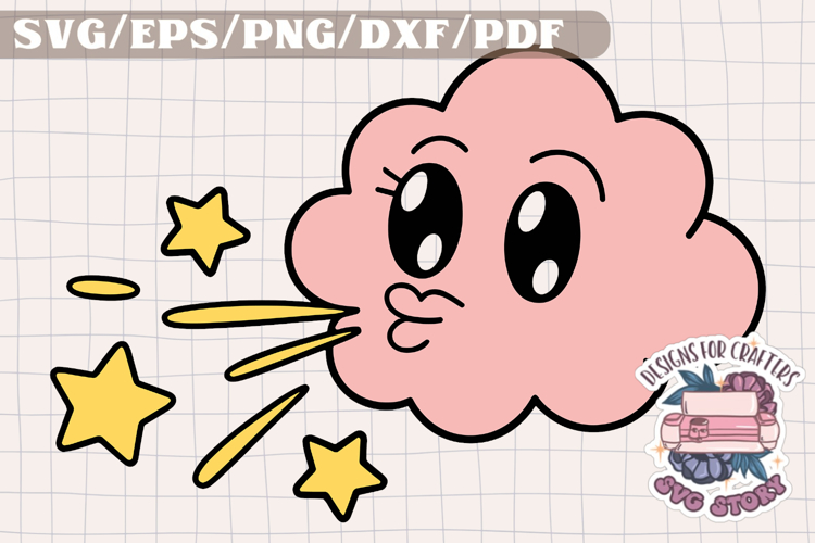 Groovy Summer Pastel Colors SVG Design Mascot
