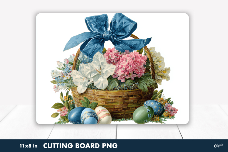 Easter Basket Sublimation PNG, Cutting Board PNG