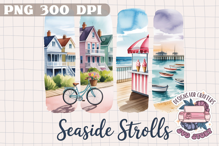 Brush Stroke Summer Holidays Sublimation Design PNG Beach