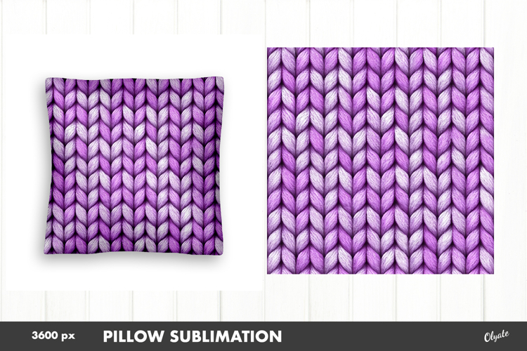 Pillow Faux Yarn Sublimation PNG, Crochet Pillow PNG