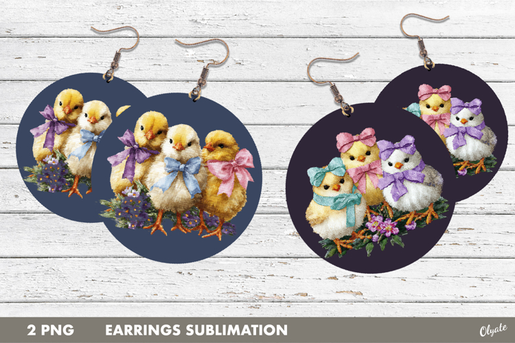 Yarn Easter Earrings PNG, Knitting Easter Earrings PNG