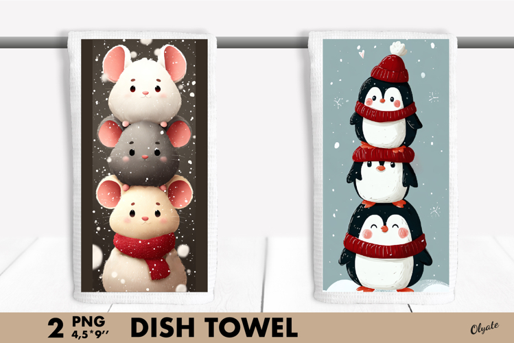 Funny Christmas PNG, Winter, Christmas Dish Towel PNG