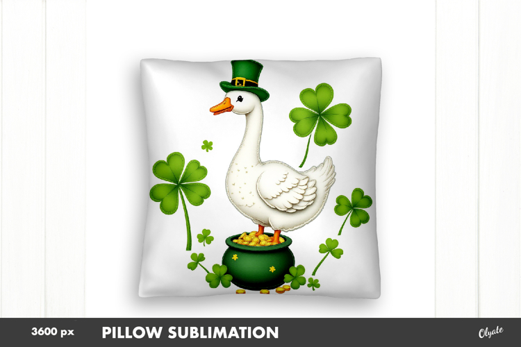 St Patrick’s Day Pillow Sublimation, Pillow Goose PNG