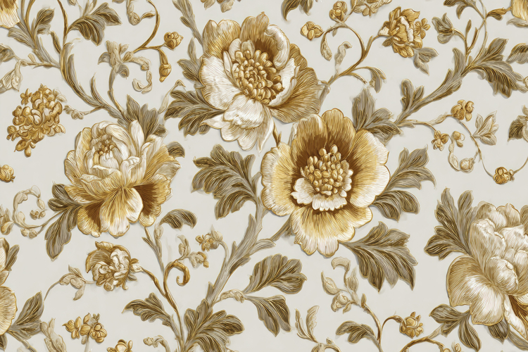 Golden Floral background