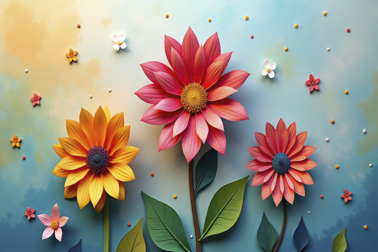 Flowers Texture Image 9