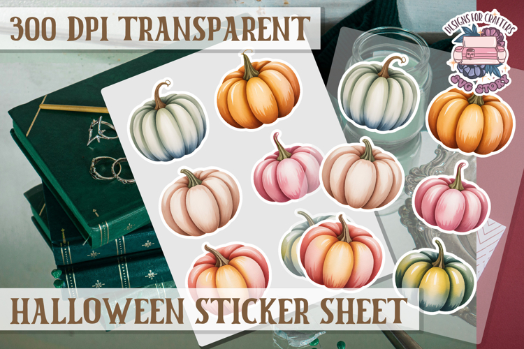 Halloween sticker sheet Creepy Scrapbook PNG Funny Skulls