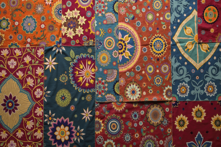 Fabric in Various Colors Background Wallpaper