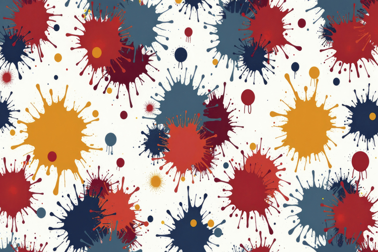 Colorful Paint Splatters Background Wallpaper