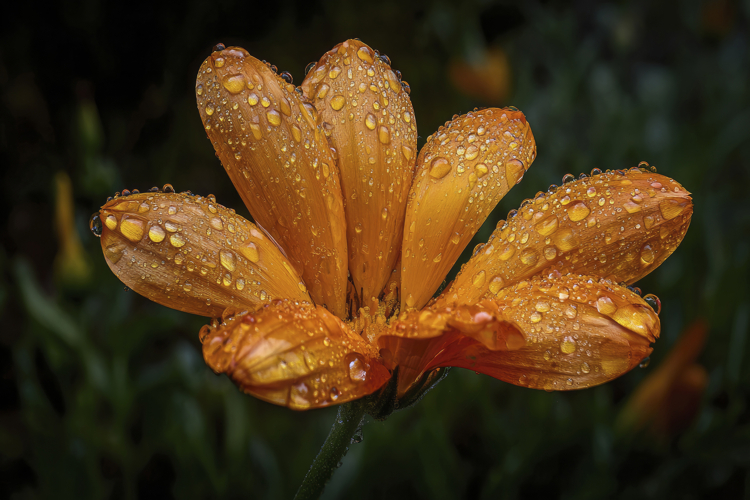 Waterdrop Flower Background Wallpaper
