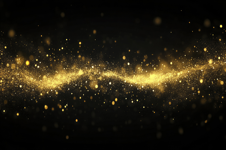 Gold Glitter with Dark Background Wallpaper