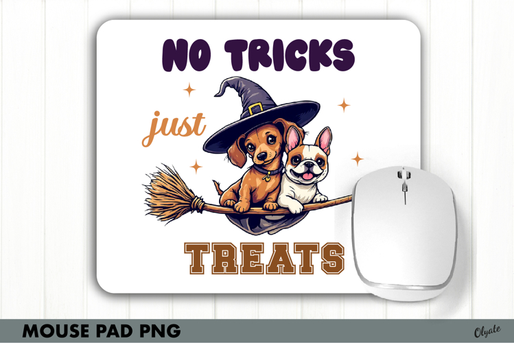 Halloween Mouse Pad Sublimation PNG. Cute Dog PNG