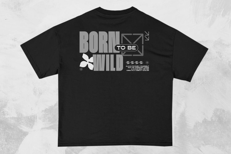 Born to be Wild Streetwear Typography T-shirt Design