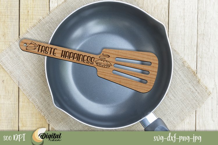 SVG Engraved Wooden Spatulas. 3D Home Kitchen Decor Laser.